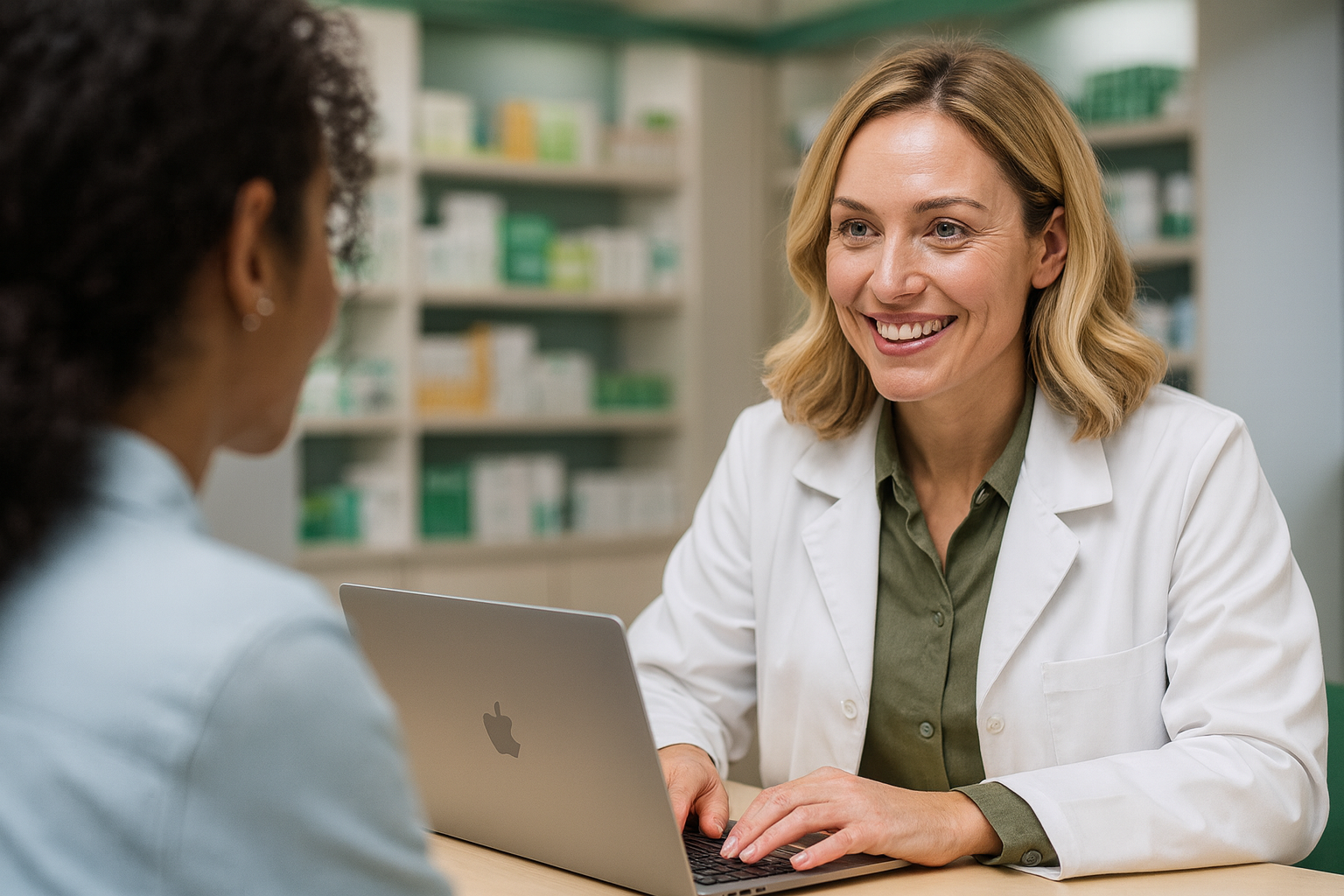 Pharmacist offering personalised advice