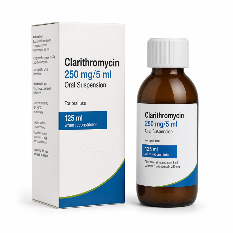 Clarithromycin 250mg/5ml Oral Suspension